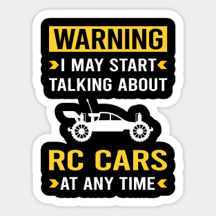 Warning RC Car Cars Sticker